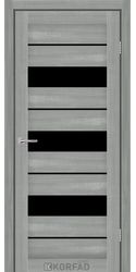 Межкомнатные двери CORRIS, PVC Renolit Ясен Сталевий black